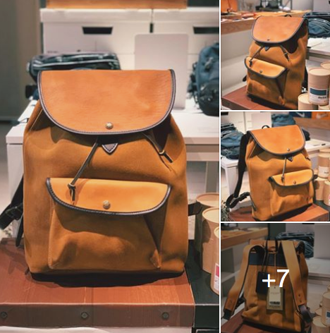 rugged suede backpack