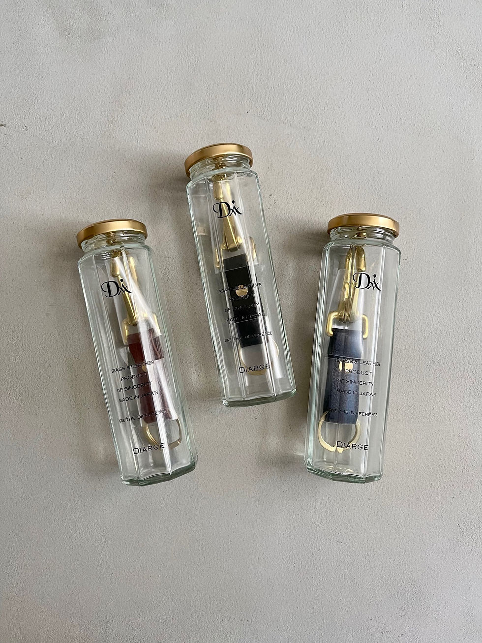 Thumbnail: Diarge Brass & Leather Bottle Keyring