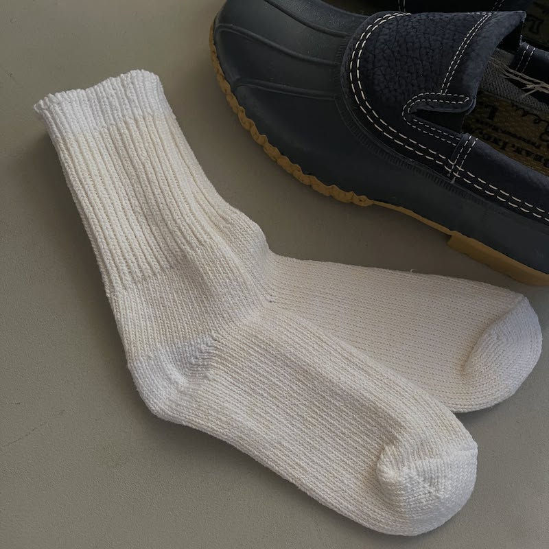 Thumbnail: L.L. BEAN COTTON RAGG SOCKS - NATURAL