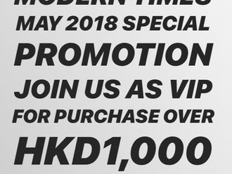 【MODERN TIMES 2018 MAY SPECIAL PROMOTION・五月期間限定優惠活動】