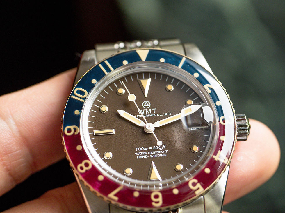 Thumbnail: WMT Panton – Brown Dial / Brass Bezel Aged Edition