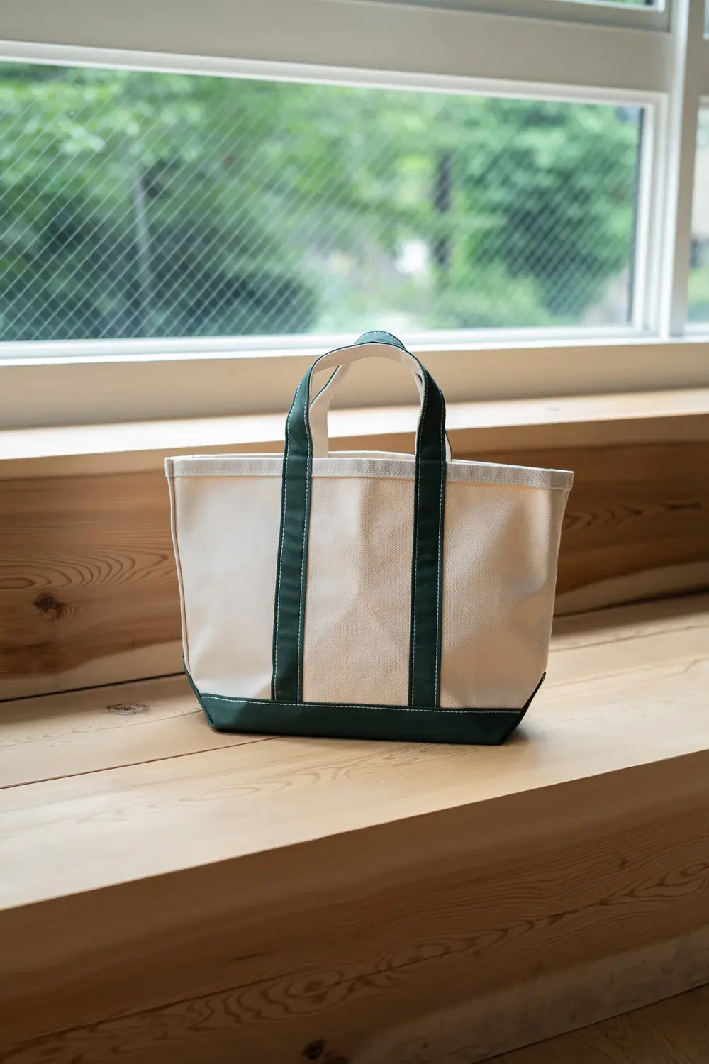 CANTATE ENOUGH SPACE BAG SMALL - NATURAL × GREEN