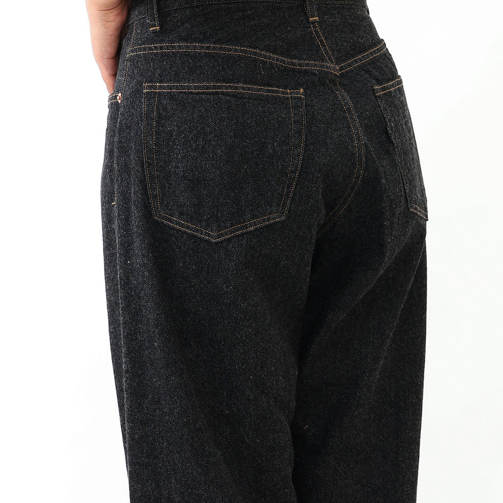Thumbnail: YAECA No.11 Wide Straight Jeans - Black