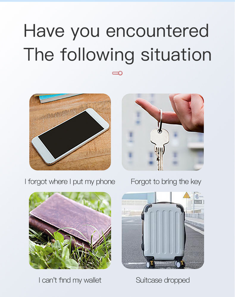 Thumbnail: Mini GPS Locator AntiLost Alarm Wallet Keychain Smart Tag Bluetooth-Compatible T