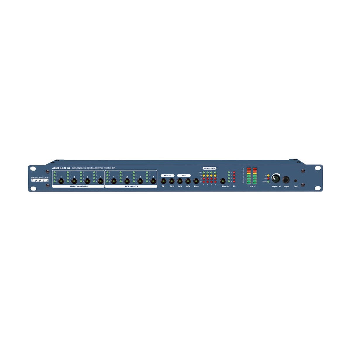 Broadcast Tools ADMS 44.22 G2 – Analog/Digital Stereo Matrix Switcher