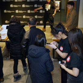 Audiences queued to enter and receive their commemorative gifts. Taiwanese Movie - After School - Pride Asian Film Festival - PAFF
