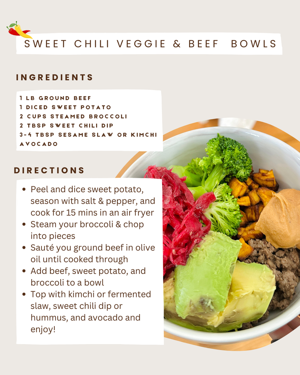 Recipe Example: Sweet Chili Veggie & Beef Bowls
