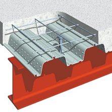 Composite steel floor deck & slab