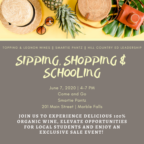 Sipping, Shopping, and Schooling Event
