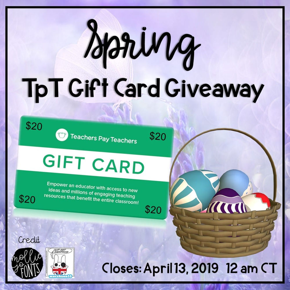 SPRING TPT GIFT CARD GIVEAWAY