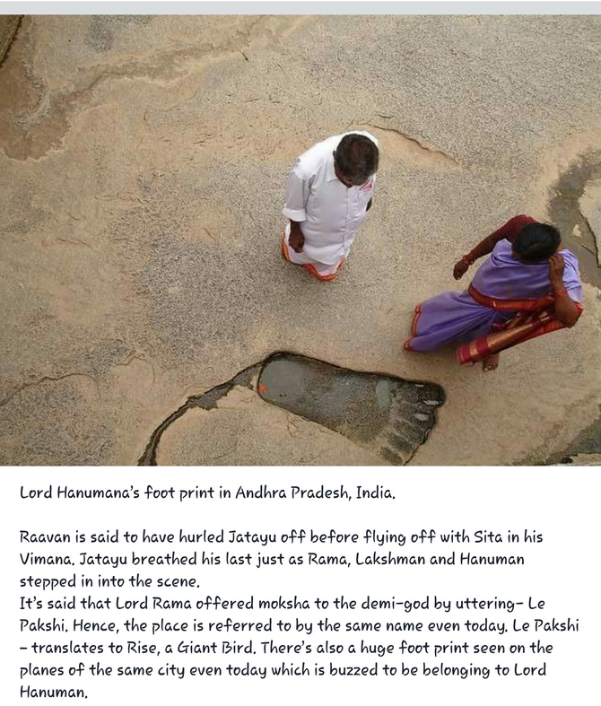 LORD HANUMAN`S FOOT PRINT