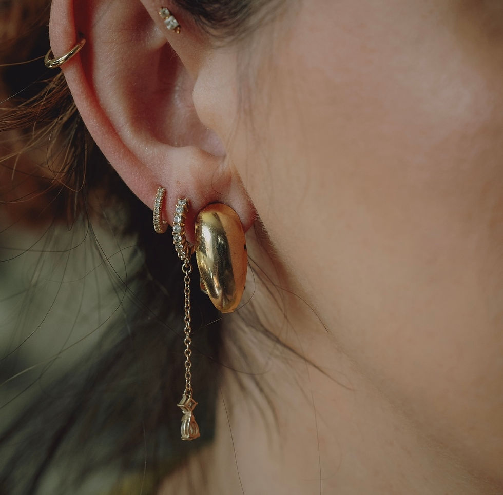 Thumbnail: Shell Hoop Earrings 
