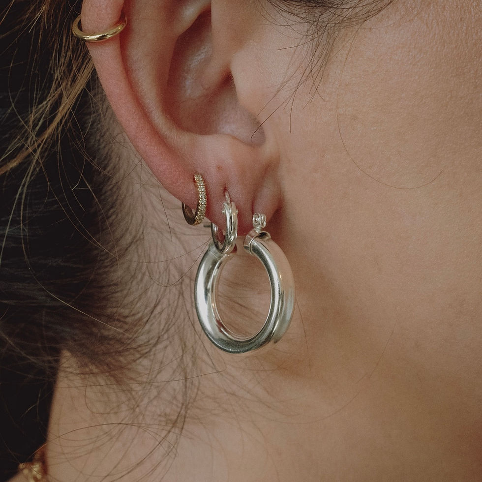 Thumbnail: Silver Chunky Hoop