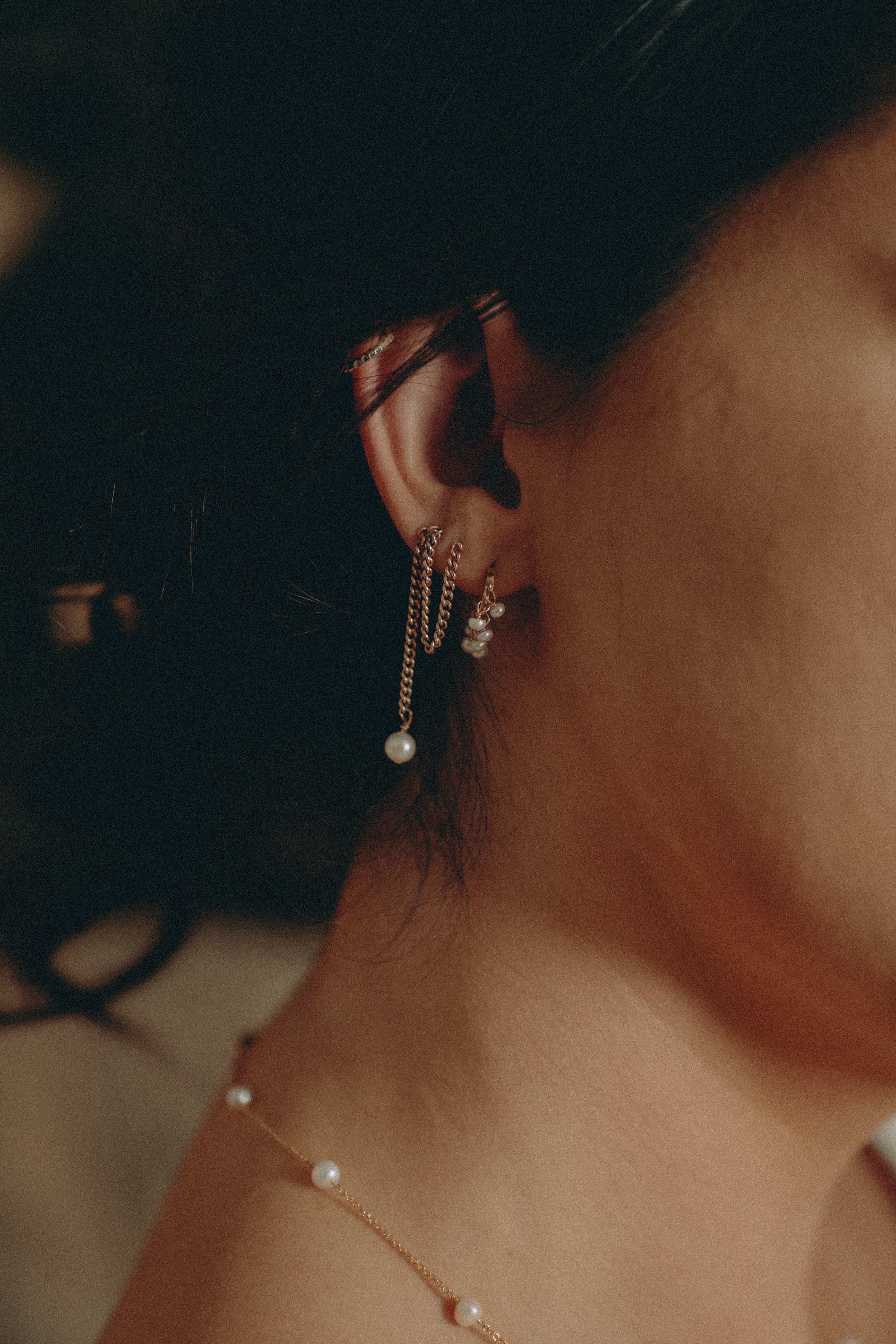 Draped Chain Earring