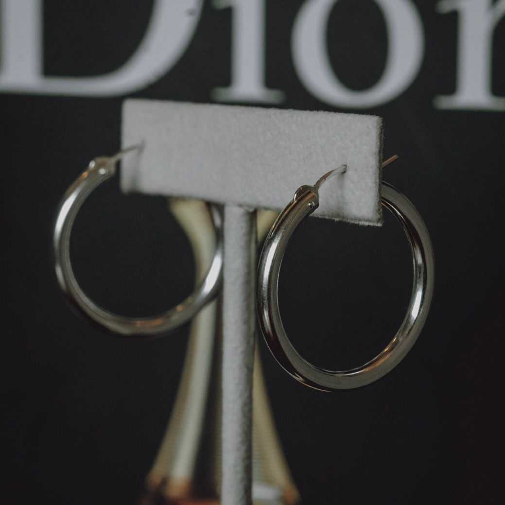 Large Silver Hoop