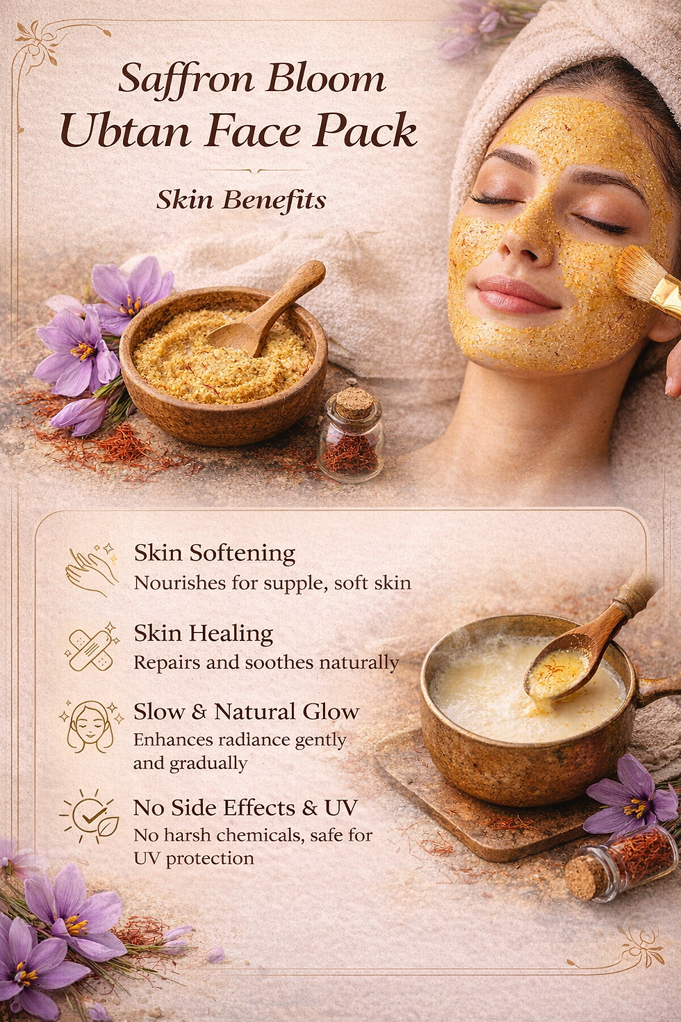 Thumbnail: Saffron Facepack Powder -Unveil Radiant Skin with Saffron Bloom Ubtan!
