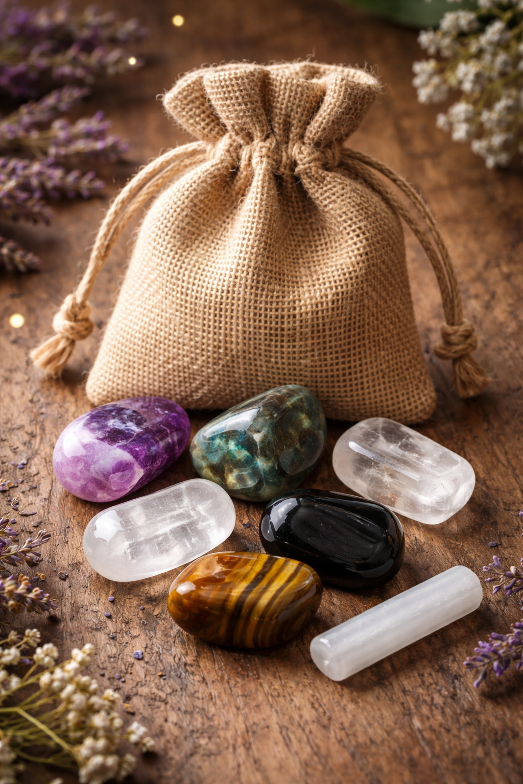 Psychic Crystal Tumblestone Gift Set