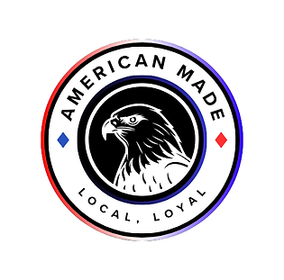 Patriotic badge with eagle and American colors
