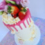 Double Barrel With Pink Drips And Fresh Flowers