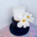 Fondant Navy Blue With Sugar Paste Flowers