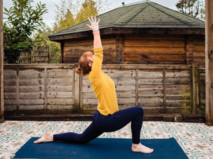 Woman in low crescent lunge