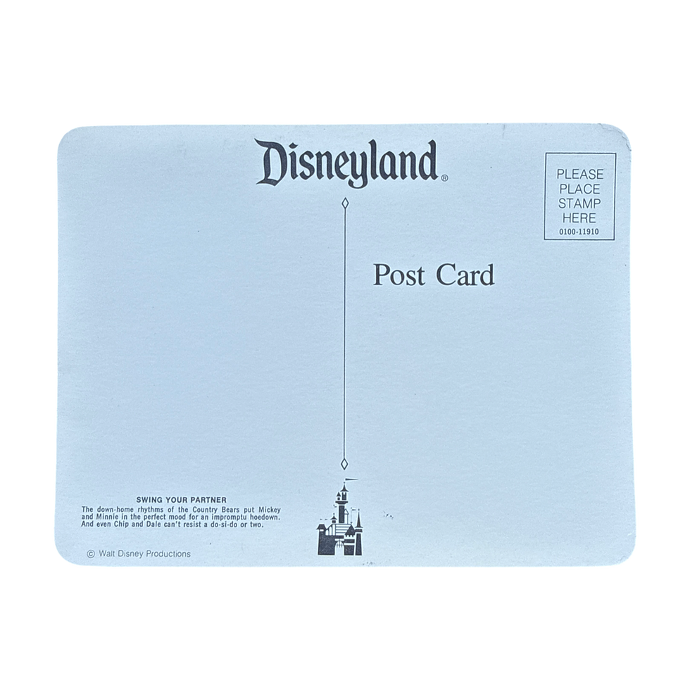 Thumbnail: Disneyland Animation Postcard; Swing Your Partner