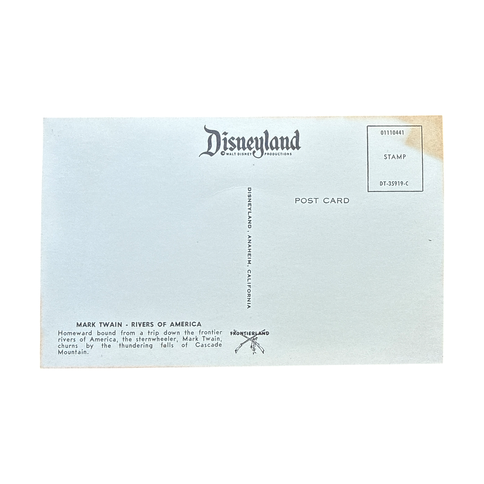 Thumbnail: Disneyland Postcard; Mark Twain Riverboat