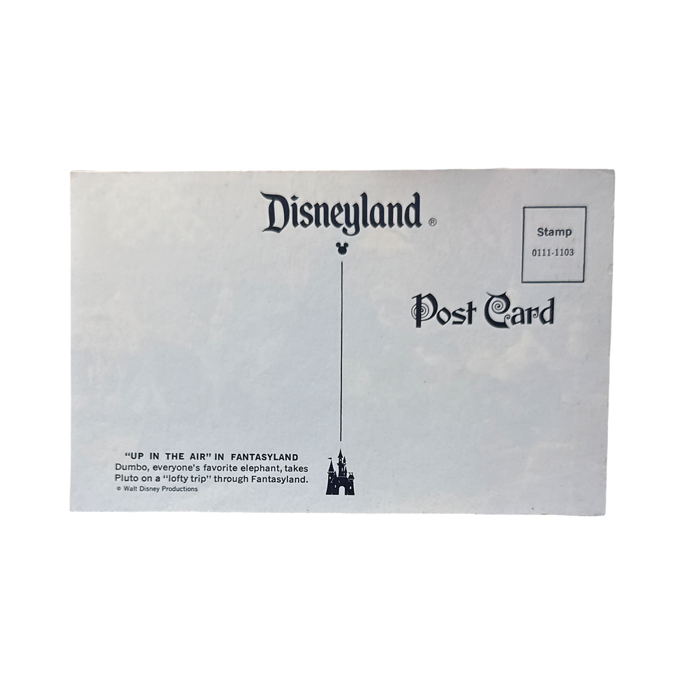 Thumbnail: Disneyland Postcard; Pluto on Dumbo