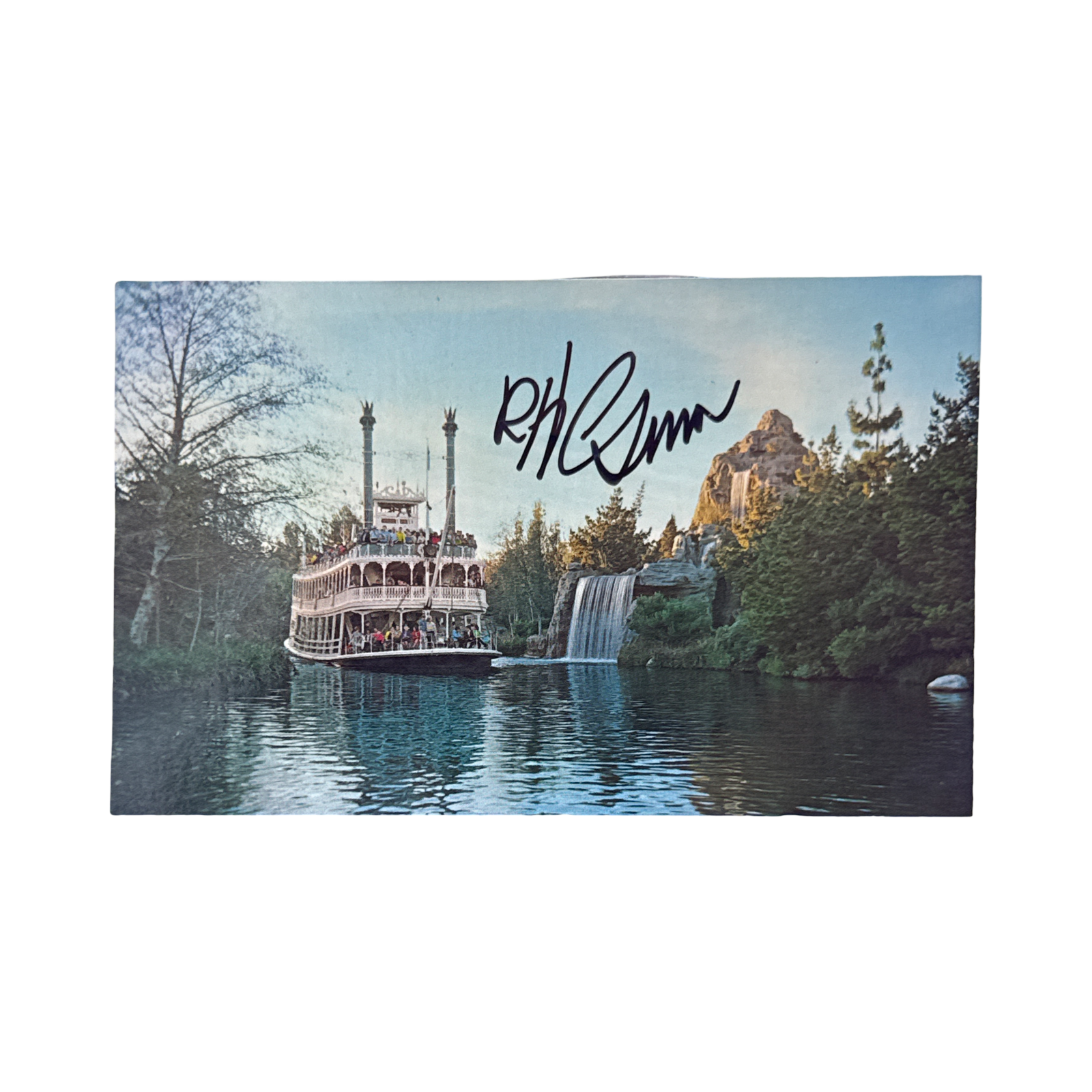 Disneyland Postcard; Mark Twain Riverboat