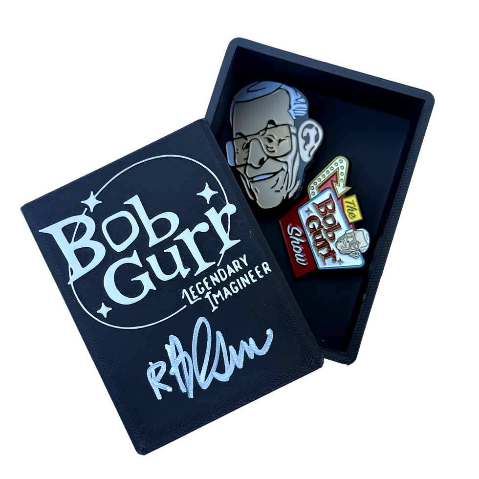 Bob Gurr Signed Keepsake Box with Collectible Pin Set