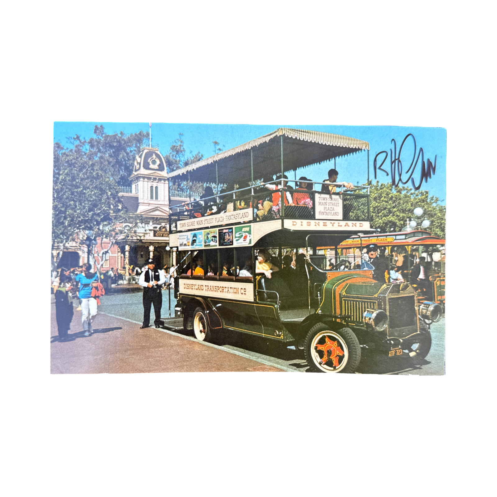 Disneyland Postcard; Main Street Omnibus