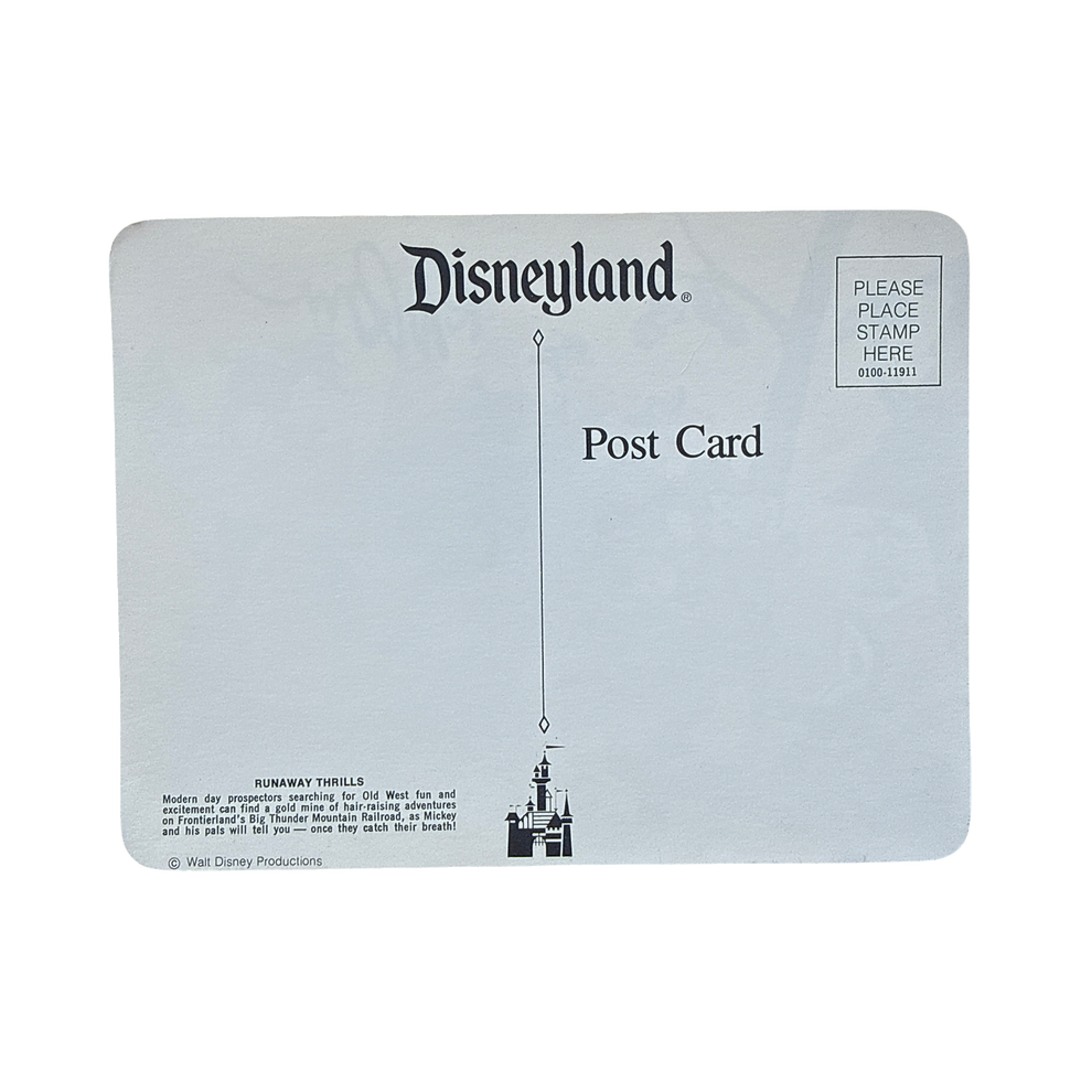 Thumbnail: Disneyland Animation Postcard; Big Thunder Railorad