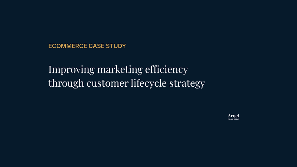 Arqet customer lifecycle strategy case study about marketing efficiency and repeat purchase