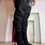 Thumbnail: BLACK AND GOLD THIGH HIGH BOOTS