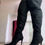 Thumbnail: BLACK AND GOLD THIGH HIGH BOOTS