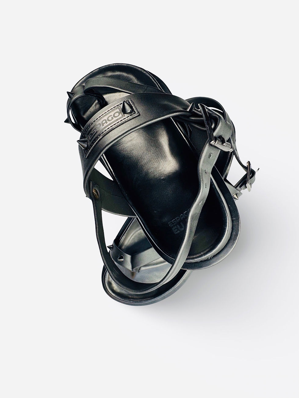 Thumbnail: CROSS STRAP SANDALS - BLACK