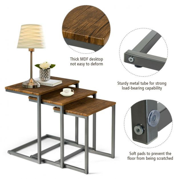 Thumbnail: Set of 3 Nesting Center Table (Shipped from the UK)