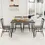 Thumbnail: 5-Piece Dining Table Set for 4 with Swivel Feet (Shipped from the UK)