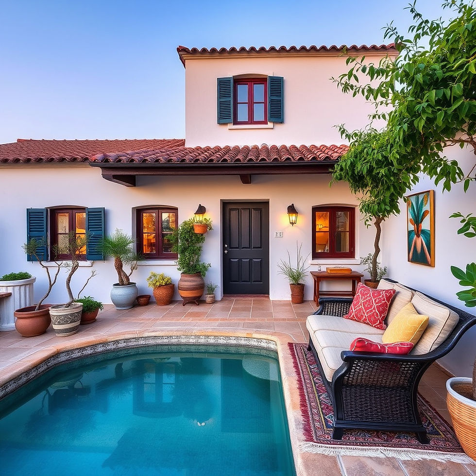 A warm cozy mediterranean style house