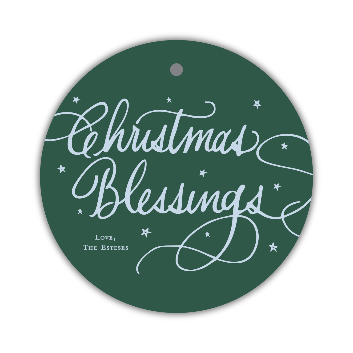 Calligraphy Christmas Blessings Gift Tag Set