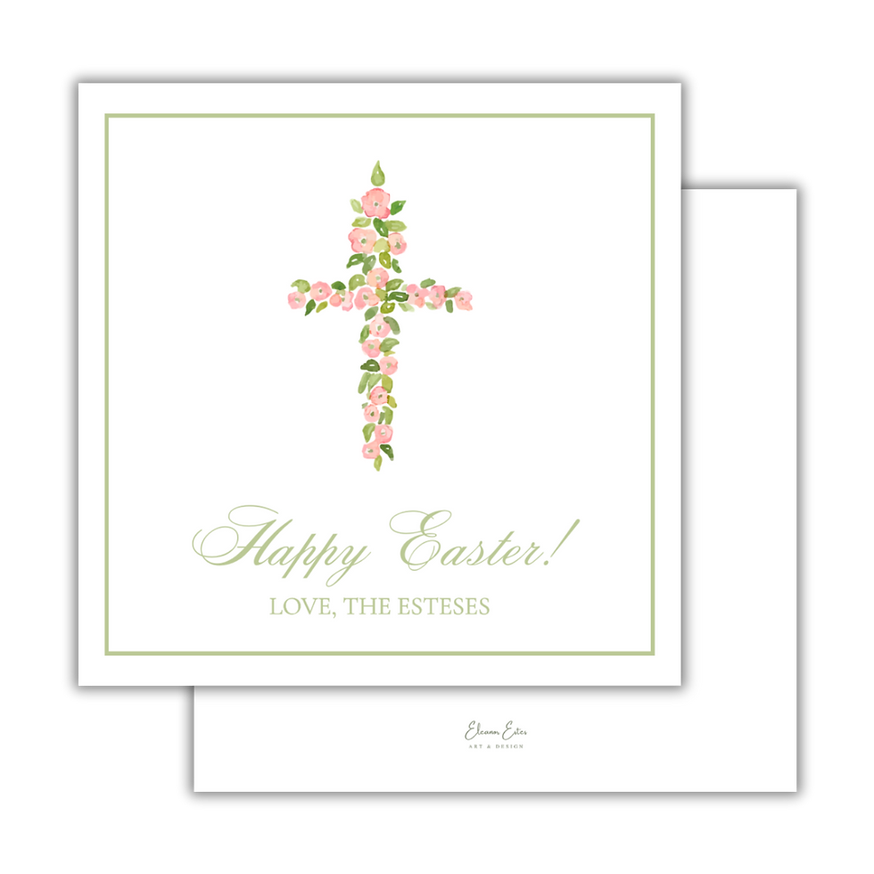 Thumbnail: Floral Cross Tag