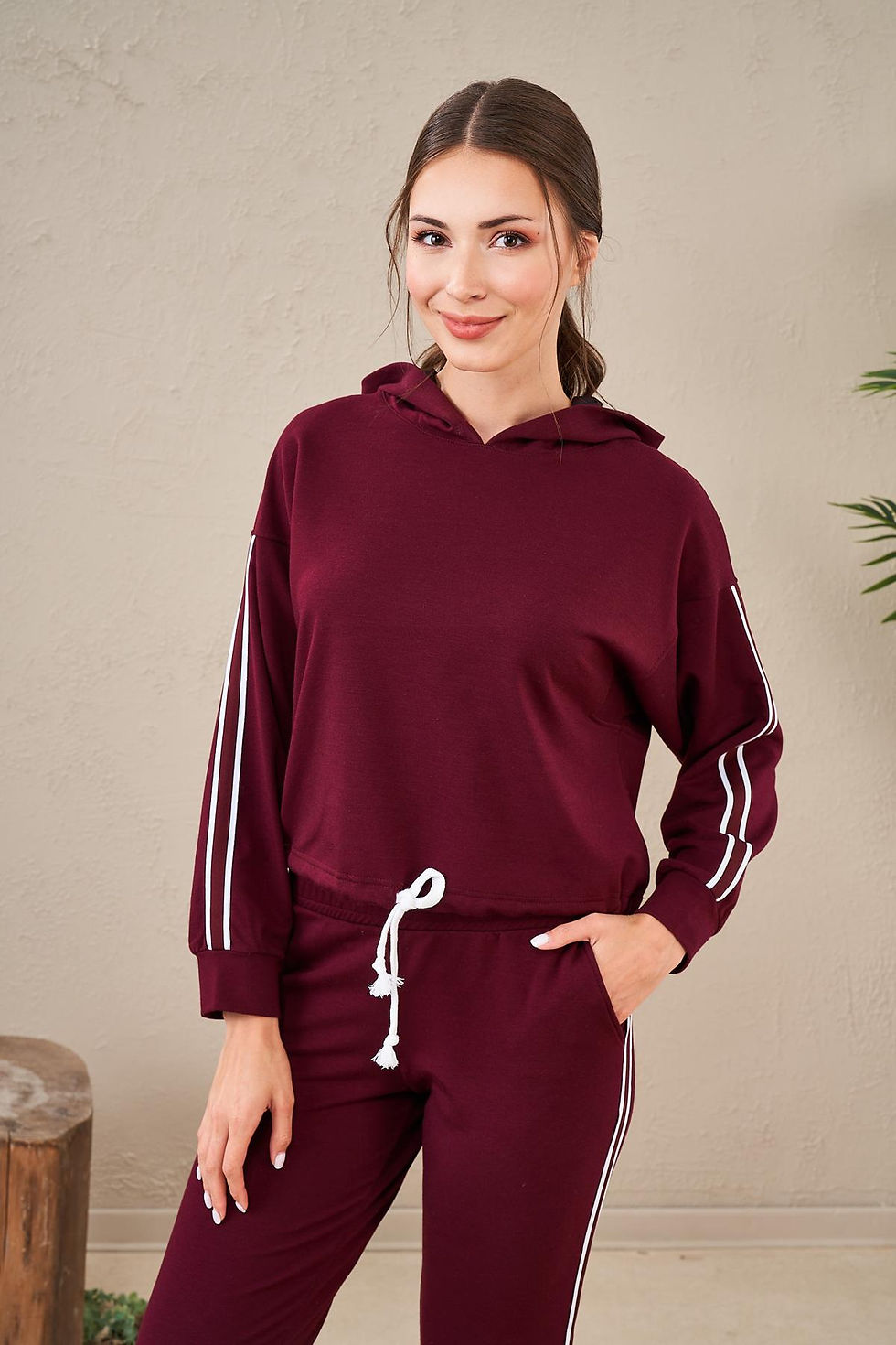 Thumbnail: Woman Ladies Top &Pant Set Sportswear (23574)