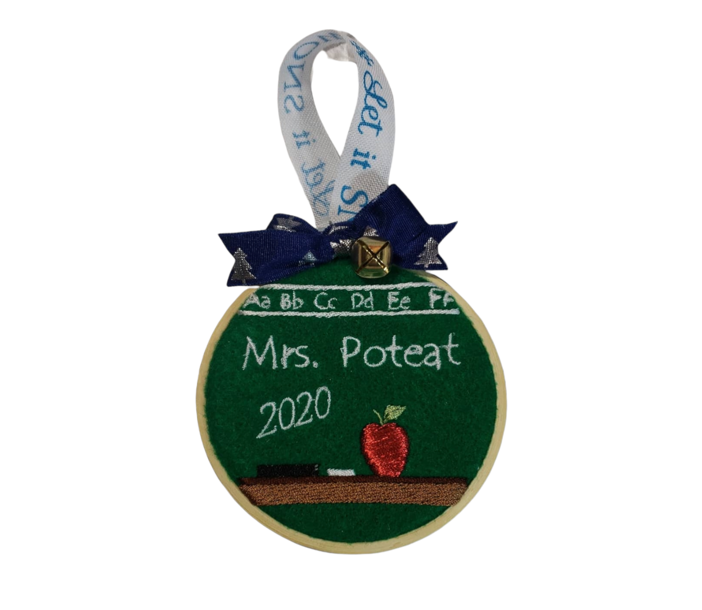 Personalized teacher  ornaments 