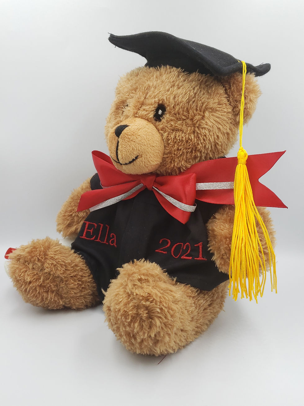 Thumbnail: Personalized Graduation Bear – Embroidered Gown & Glitter Cap | Keepsake Gift