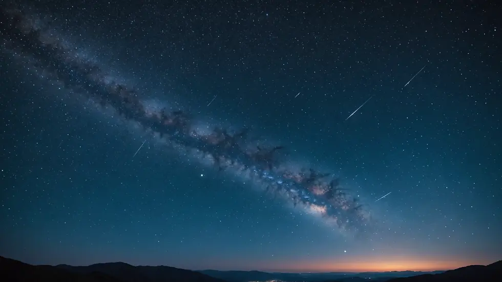 Eye-level view of a serene night sky filled with stars, symbolizing cosmic guidance