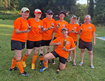 Laura with her Battle Axe Team Mates