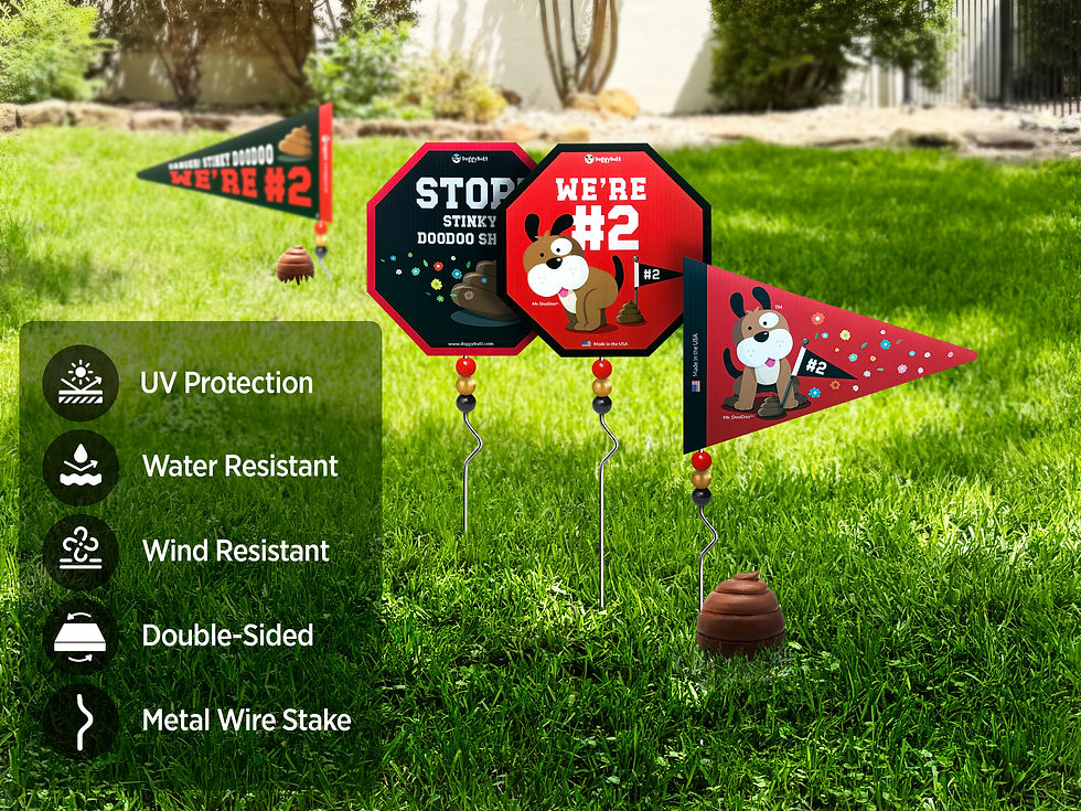 Thumbnail: DooDoo Signs & PooPoo Pennants - Red & Black