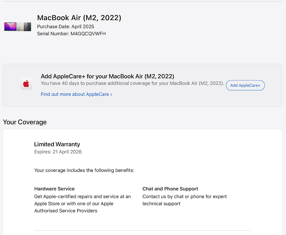 Thumbnail: MacBook Air M2 RAM 16GB ประกันศูนย์ Like NEW!! รหัสสินค้า : 2005