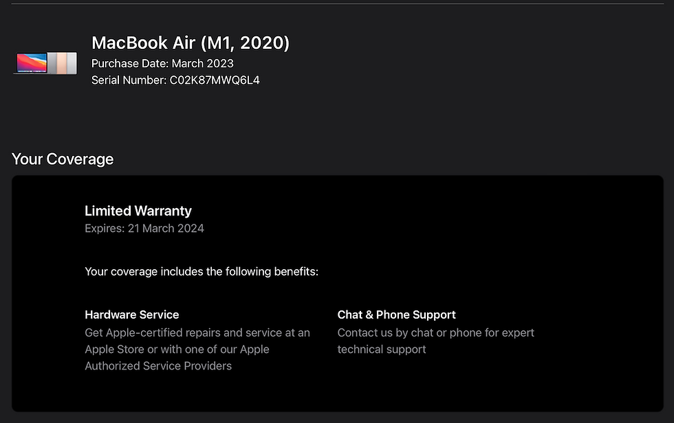 Thumbnail: ขาย MacBook Air M1 2020 Like NEW!! รหัสสินค้า : 1708