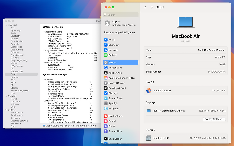 Thumbnail: MacBook Air M2 RAM 16GB ประกันศูนย์ Like NEW!! รหัสสินค้า : 2005